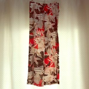 NWOT Printed Silky Palazzo Pants